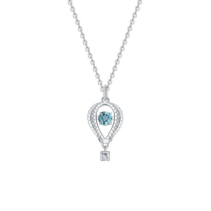 S925 Sterling Silver Natural Topaz Necklace