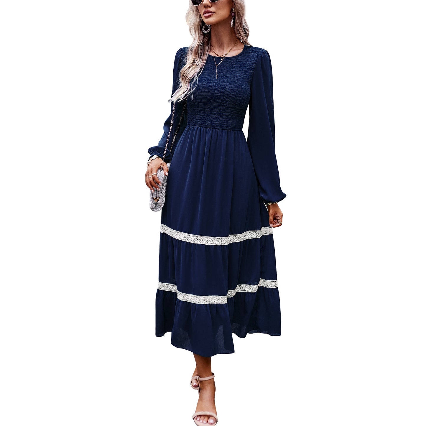 Long Sleeve Dress Temperament Elegant Dress
