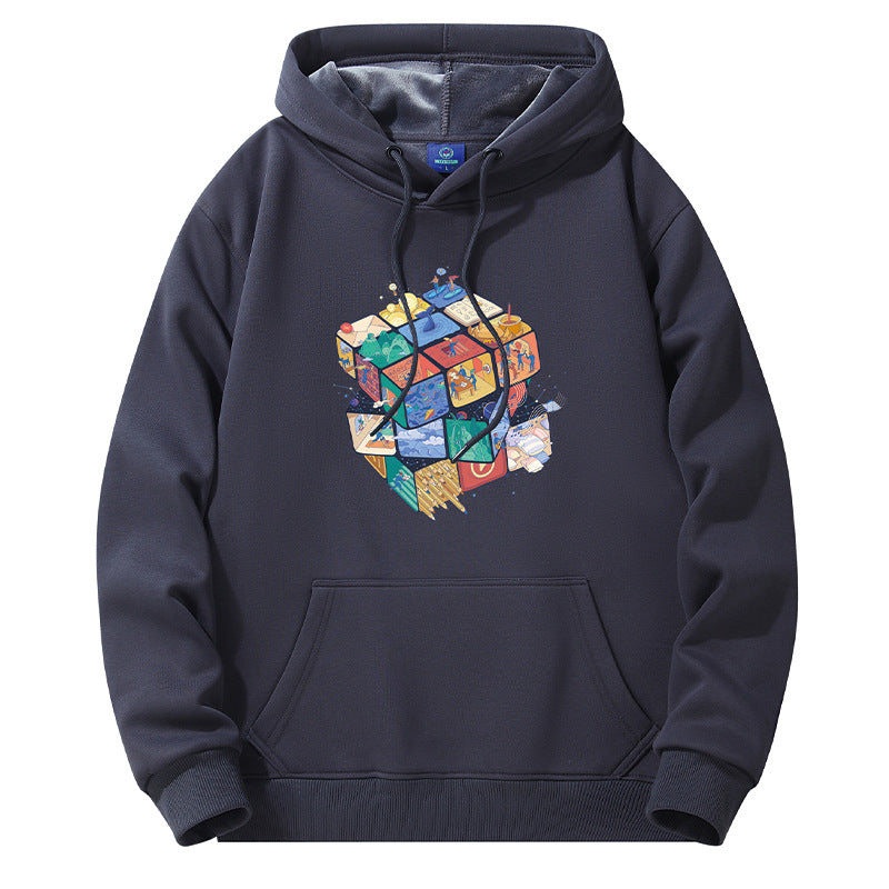 Heavy Hooded Sweater Loose Casual Jacket Trendy Brand Letter Printed All-matching Top