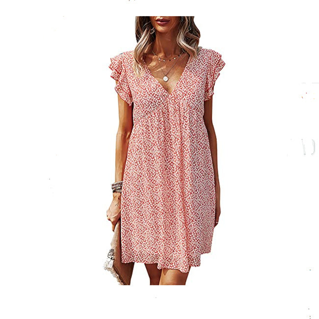 Loose Women's Dresses V-neck