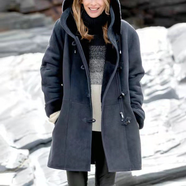 Mid-Length Windbreaker Coat – Warm and Stylish