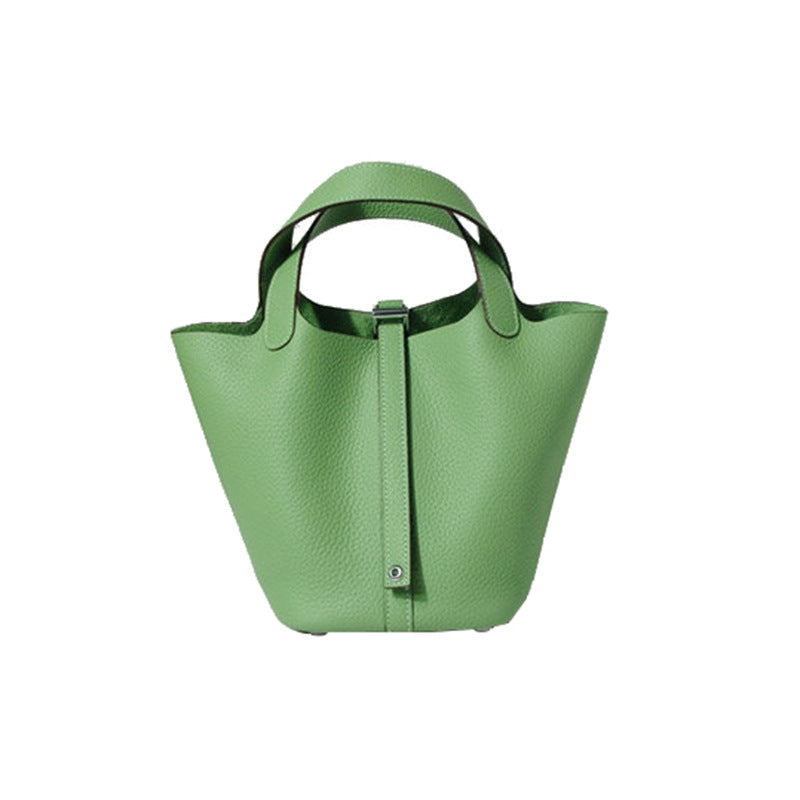 New Style Bag Leather Portable First Layer Cowhide Bucket