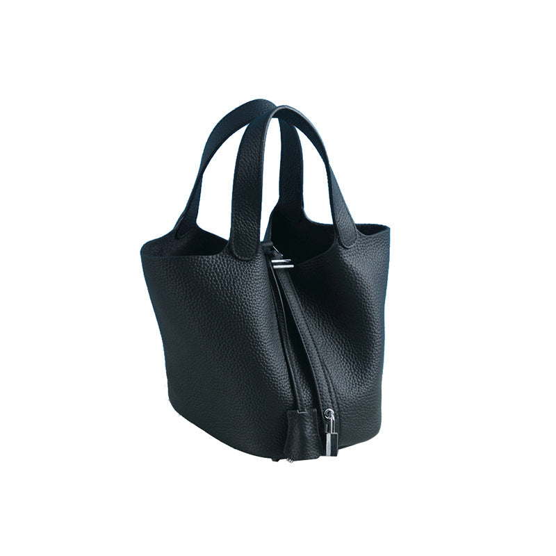 New Style Bag Leather Portable First Layer Cowhide Bucket