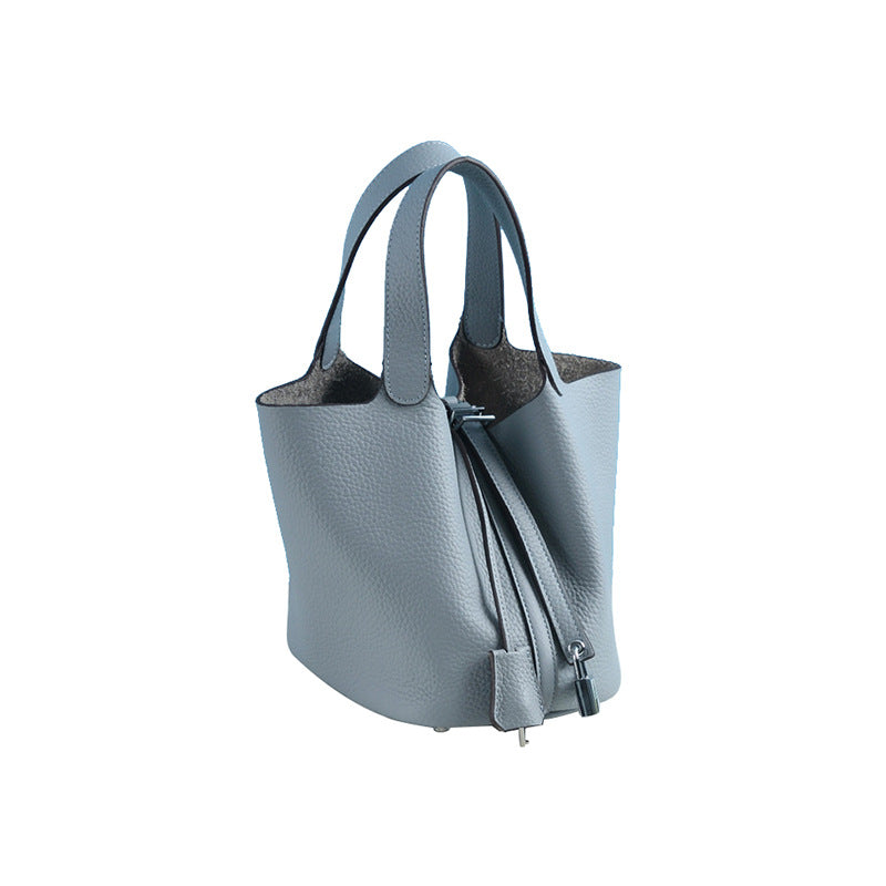 New Style Bag Leather Portable First Layer Cowhide Bucket