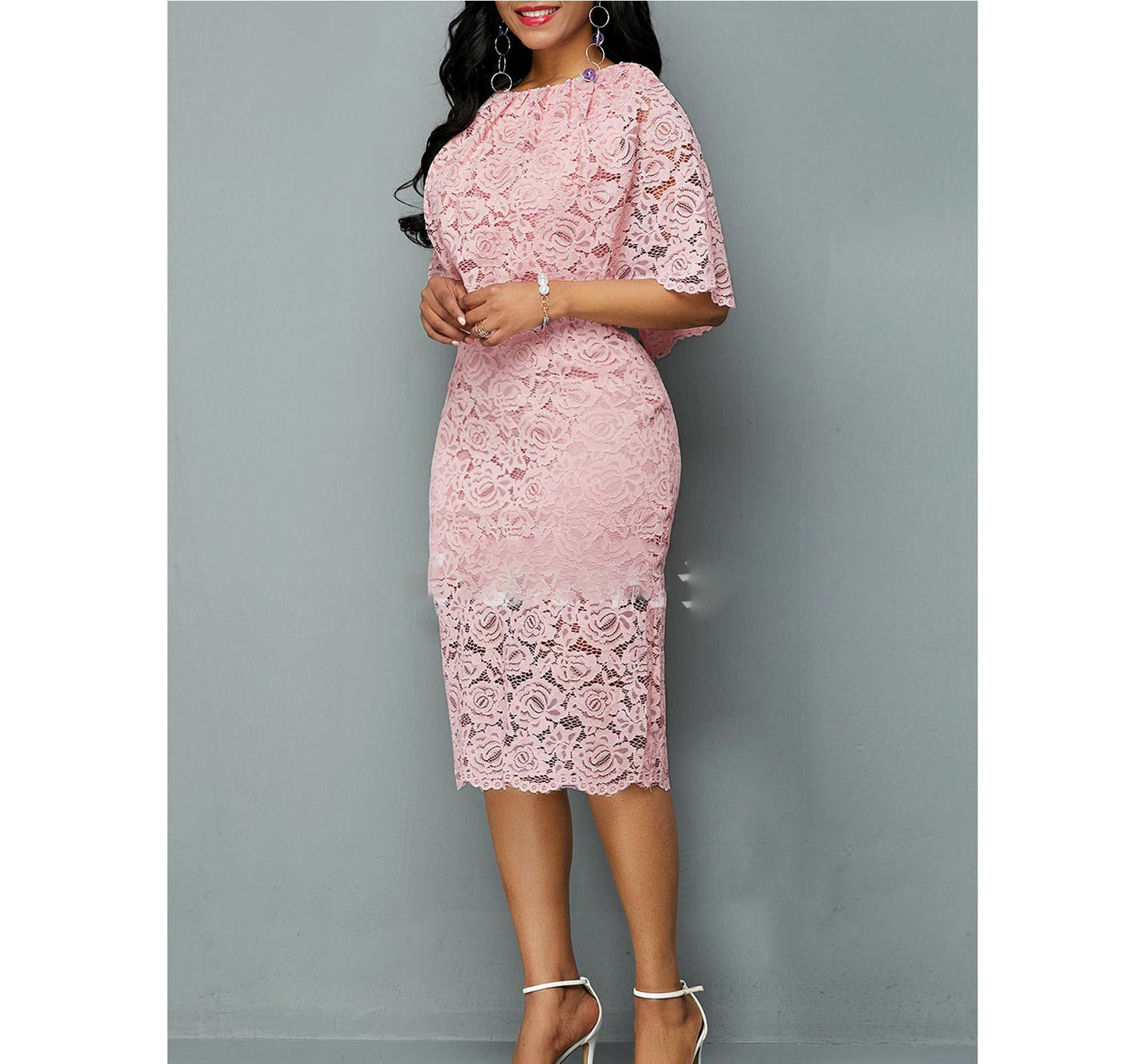 Dashiki Ankara Pink Robe Dress