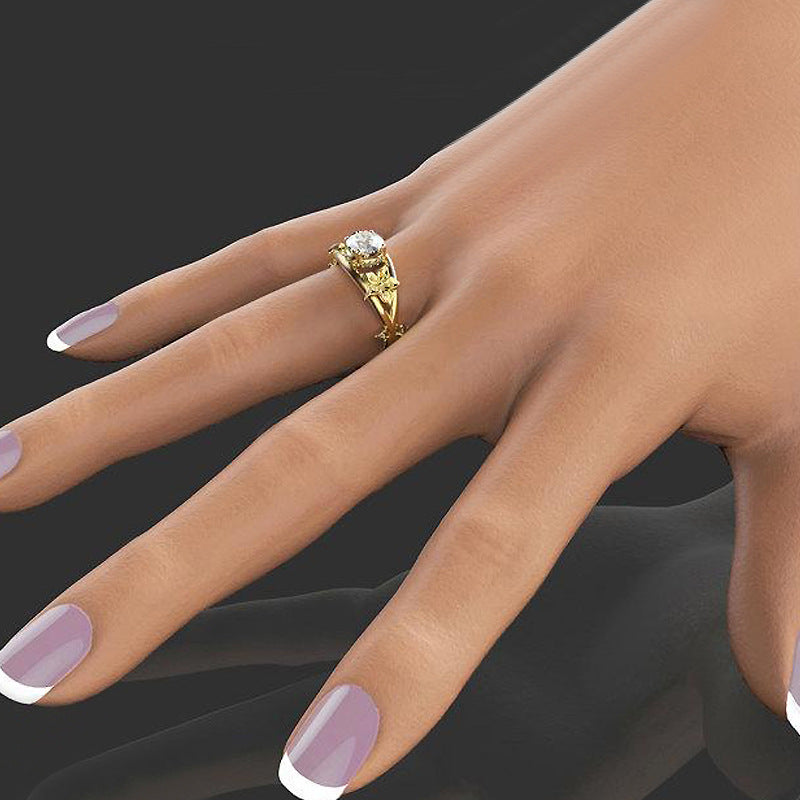 Diamond Ring Creative Flower Jewelry