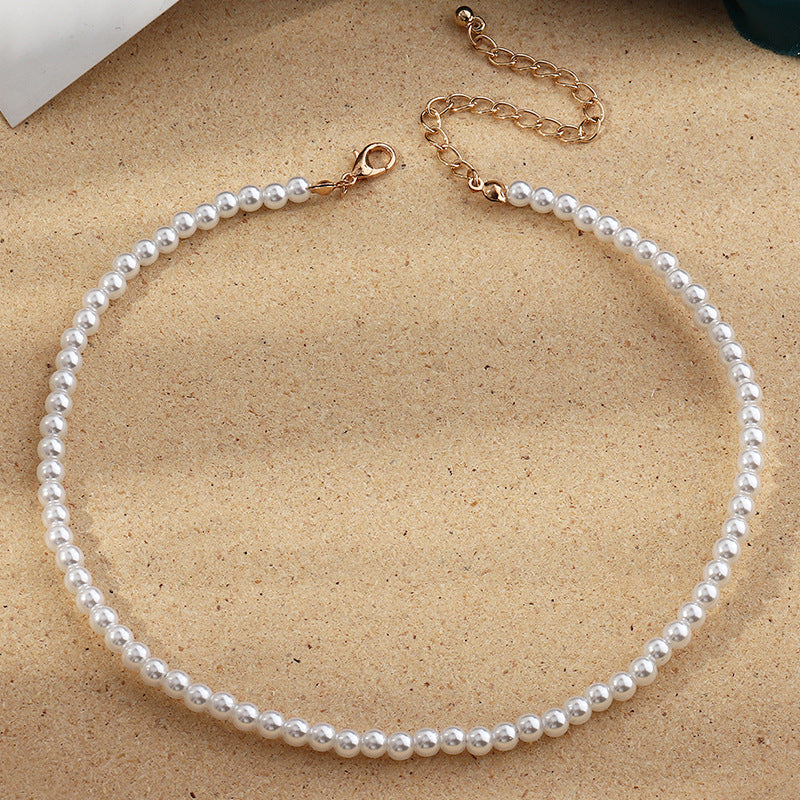 Elegant Round  Pearl Necklace