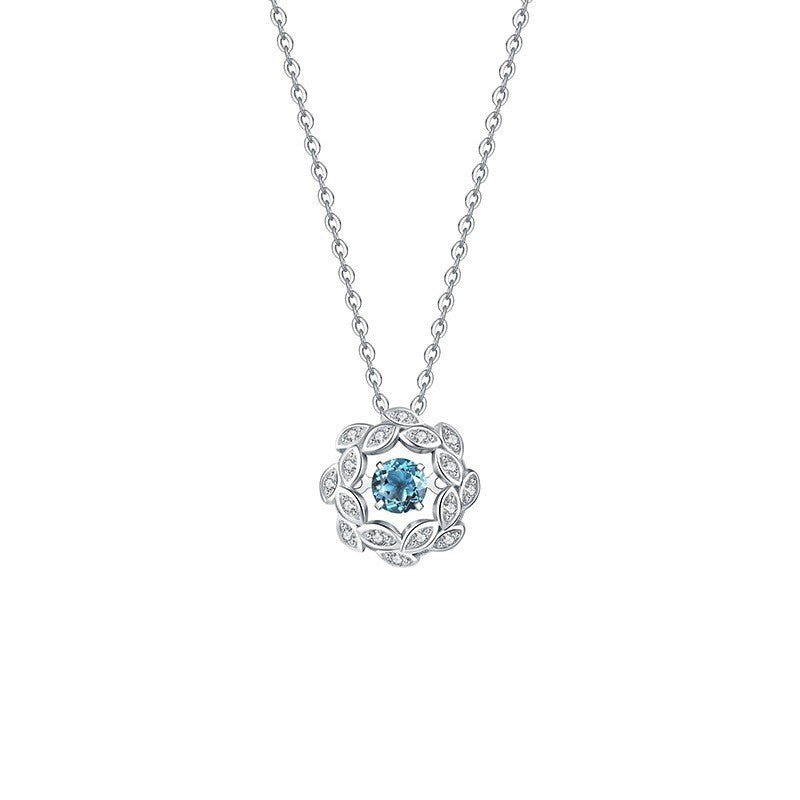 S925 Sterling Silver Natural Topaz Necklace