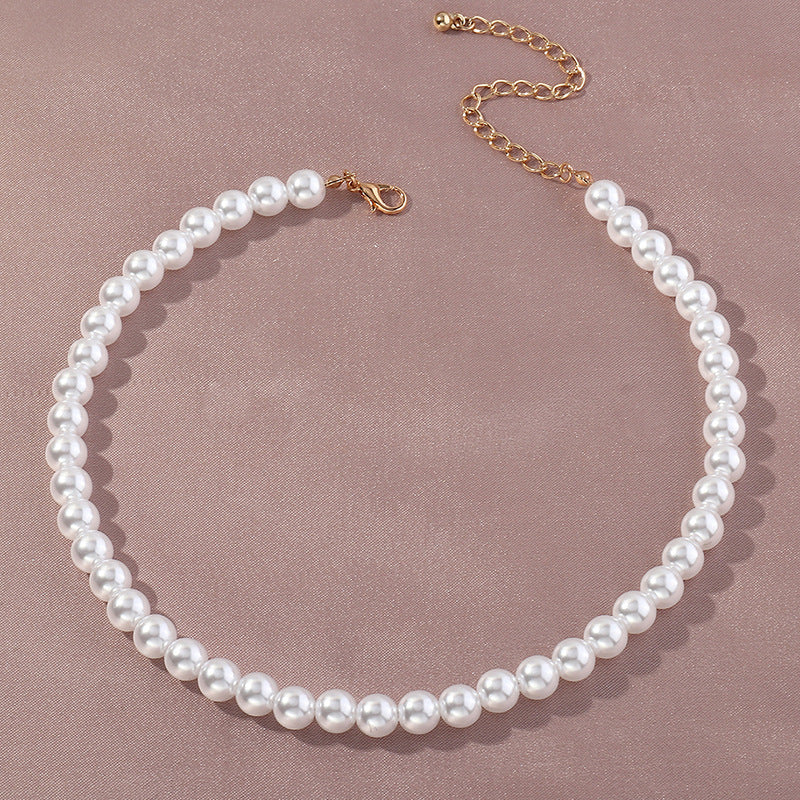 Elegant Round  Pearl Necklace