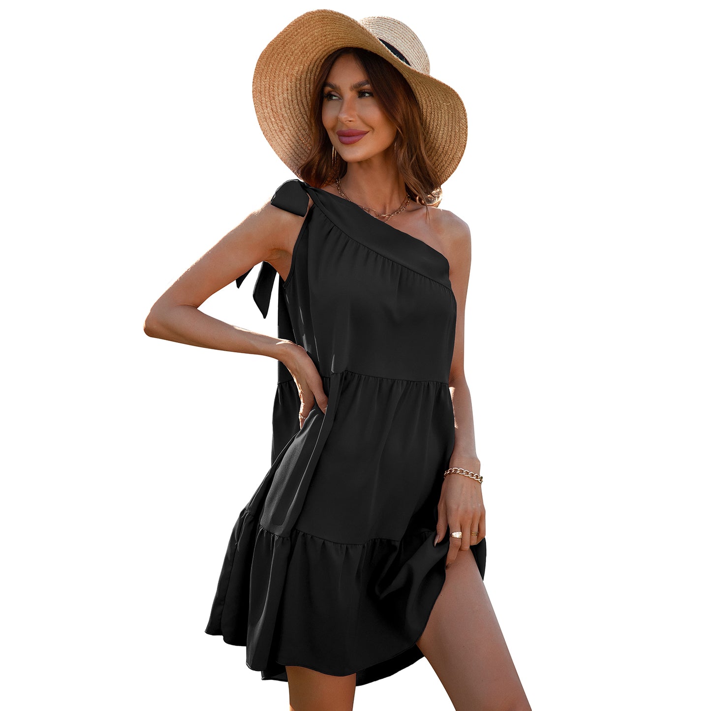European And American Summer Women's Ruffle Dress Women