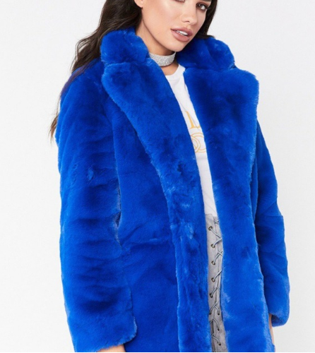 Fuzzy Button Front Warm Coat, Elegant Solid Long Sleeve Winter Outerwear