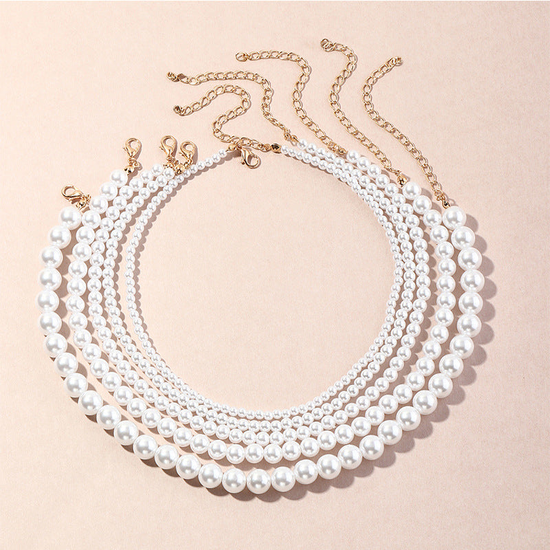 Elegant Round  Pearl Necklace