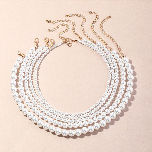 Elegant Round  Pearl Necklace