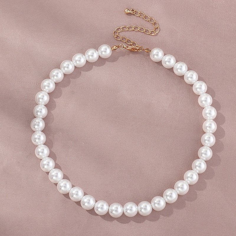 Elegant Round  Pearl Necklace