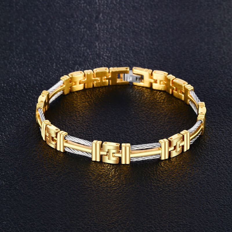 Popular Bracelet Titanium Steel 18k Gold