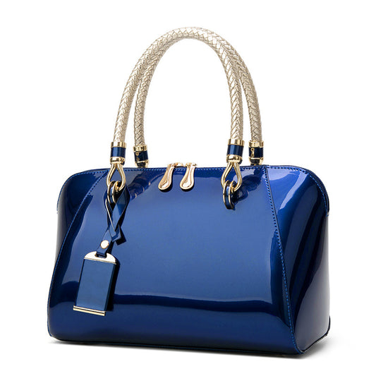 Patent Leather Handbags Shiny - One-shoulder Diagonal Bag