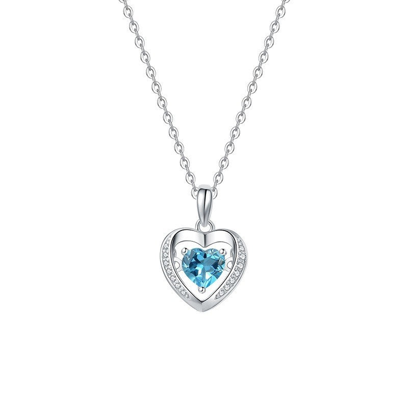 S925 Sterling Silver Natural Topaz Necklace