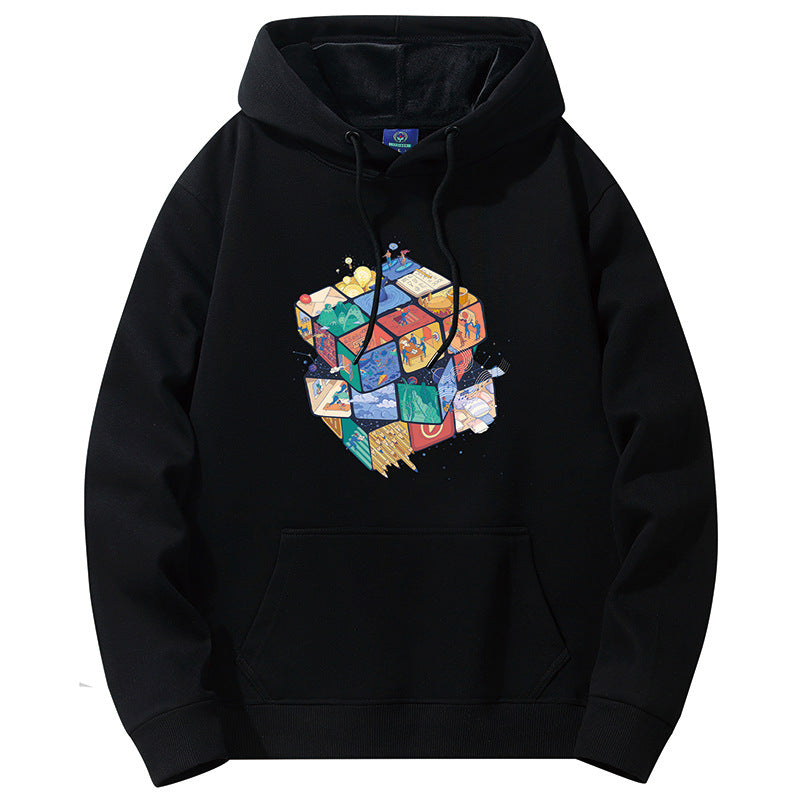 Heavy Hooded Sweater Loose Casual Jacket Trendy Brand Letter Printed All-matching Top