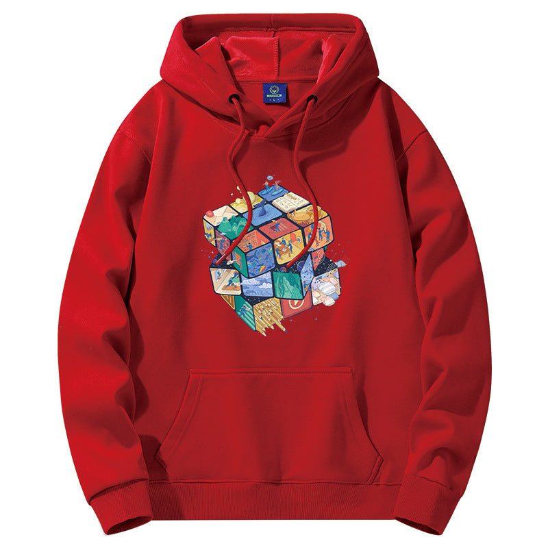 Heavy Hooded Sweater Loose Casual Jacket Trendy Brand Letter Printed All-matching Top