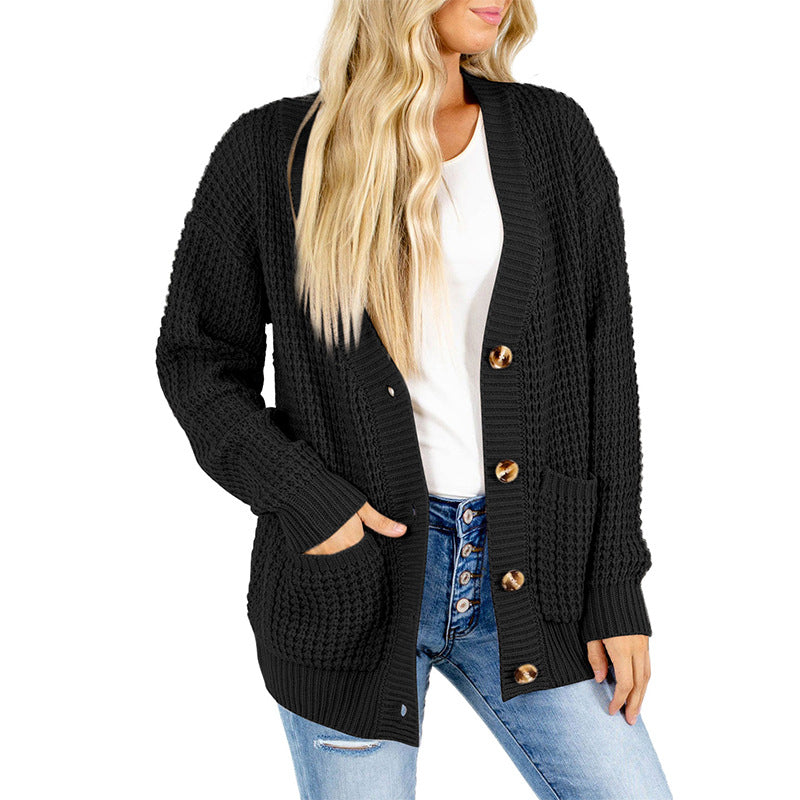 Cardigan Sweater Knitted Single-breasted Coat