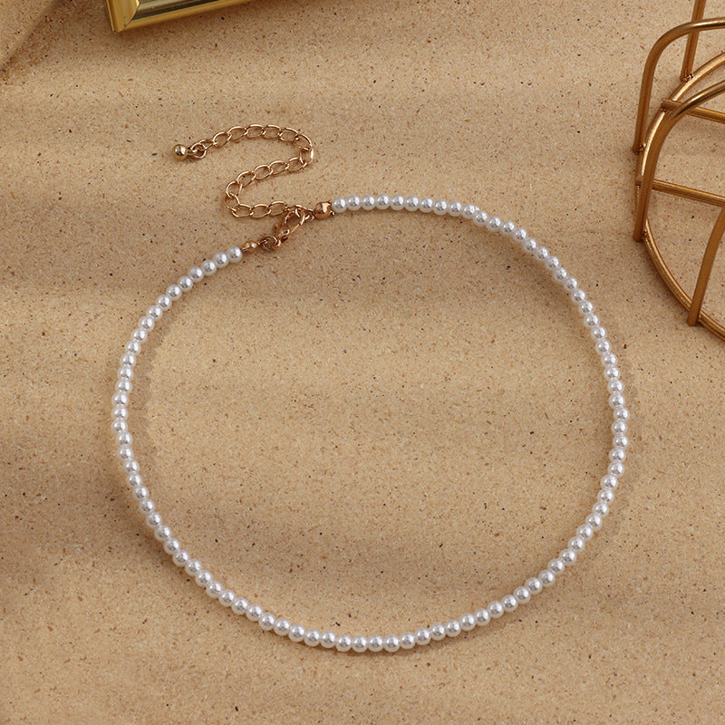 Elegant Round  Pearl Necklace