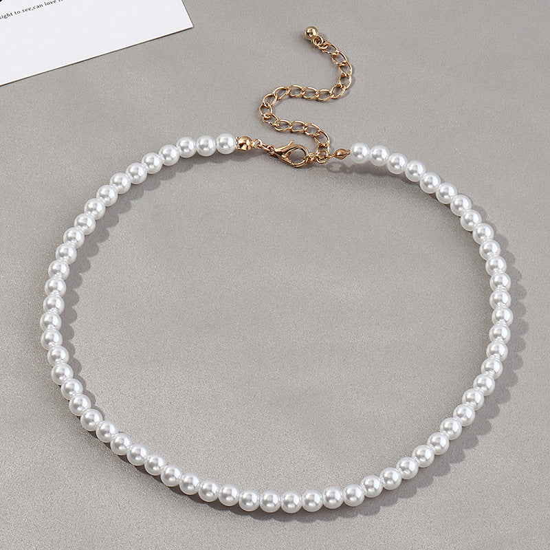 Elegant Round  Pearl Necklace