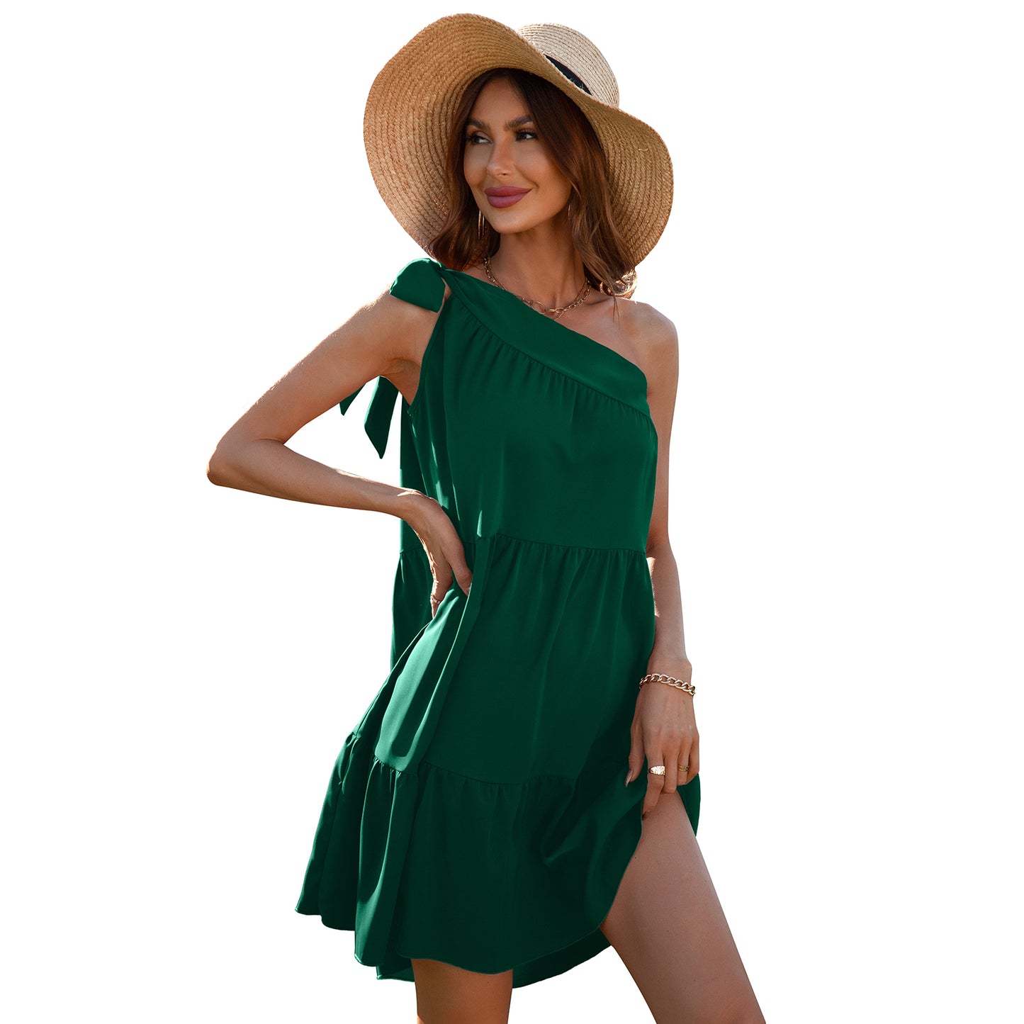 European And American Summer Women's Ruffle Dress Women