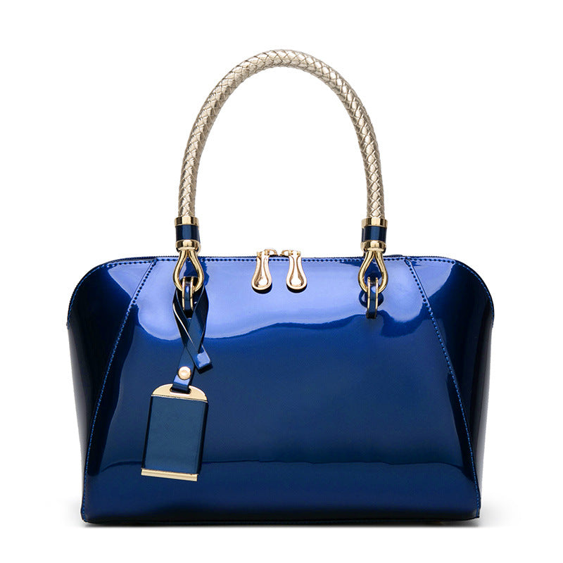 Patent Leather Handbags Shiny - One-shoulder Diagonal Bag