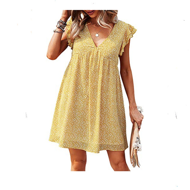 Loose Women's Dresses V-neck