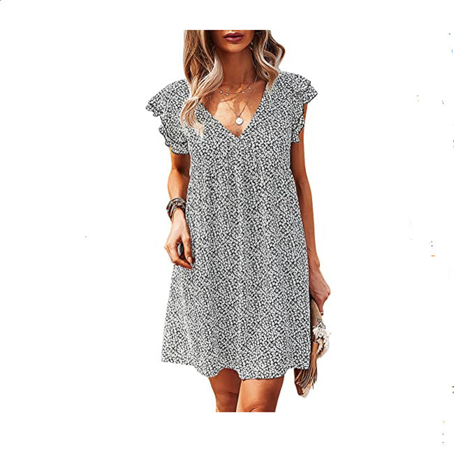 Loose Women's Dresses V-neck