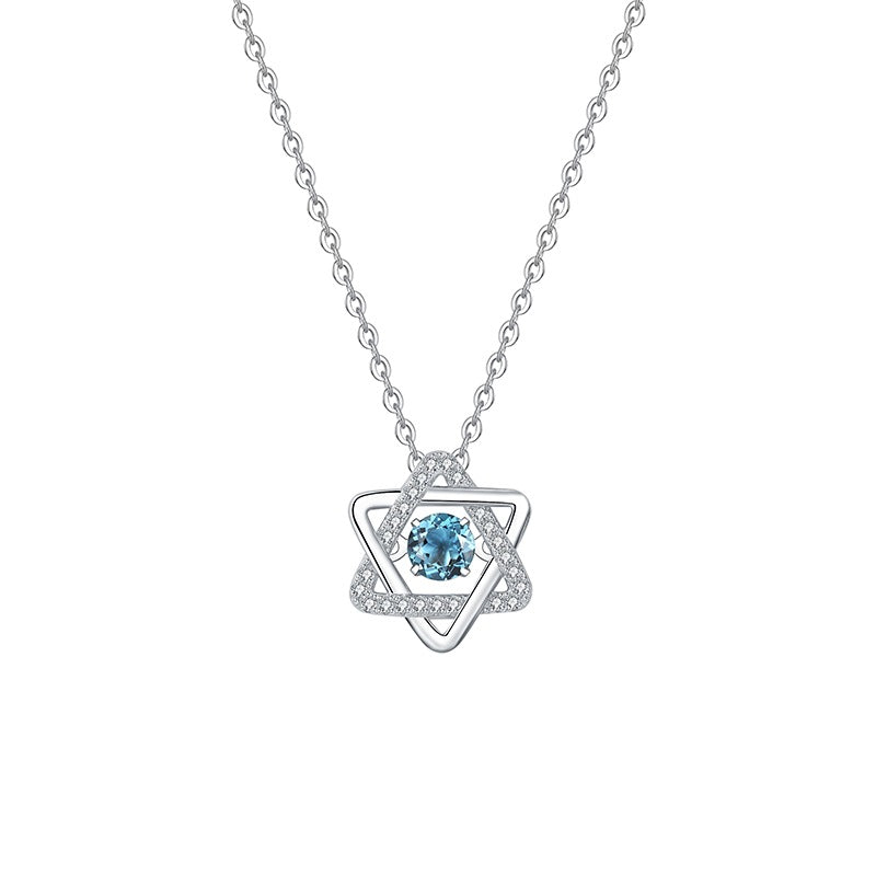 S925 Sterling Silver Natural Topaz Necklace