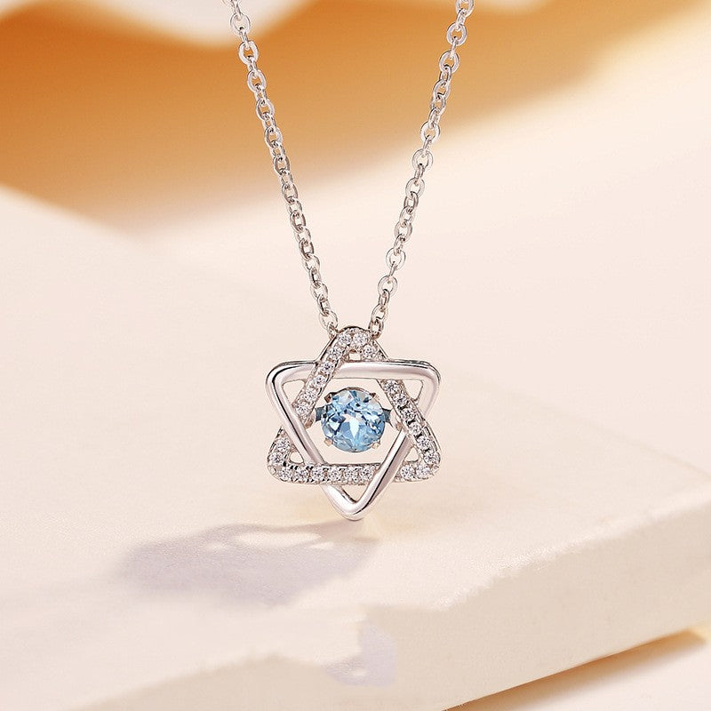 S925 Sterling Silver Natural Topaz Necklace