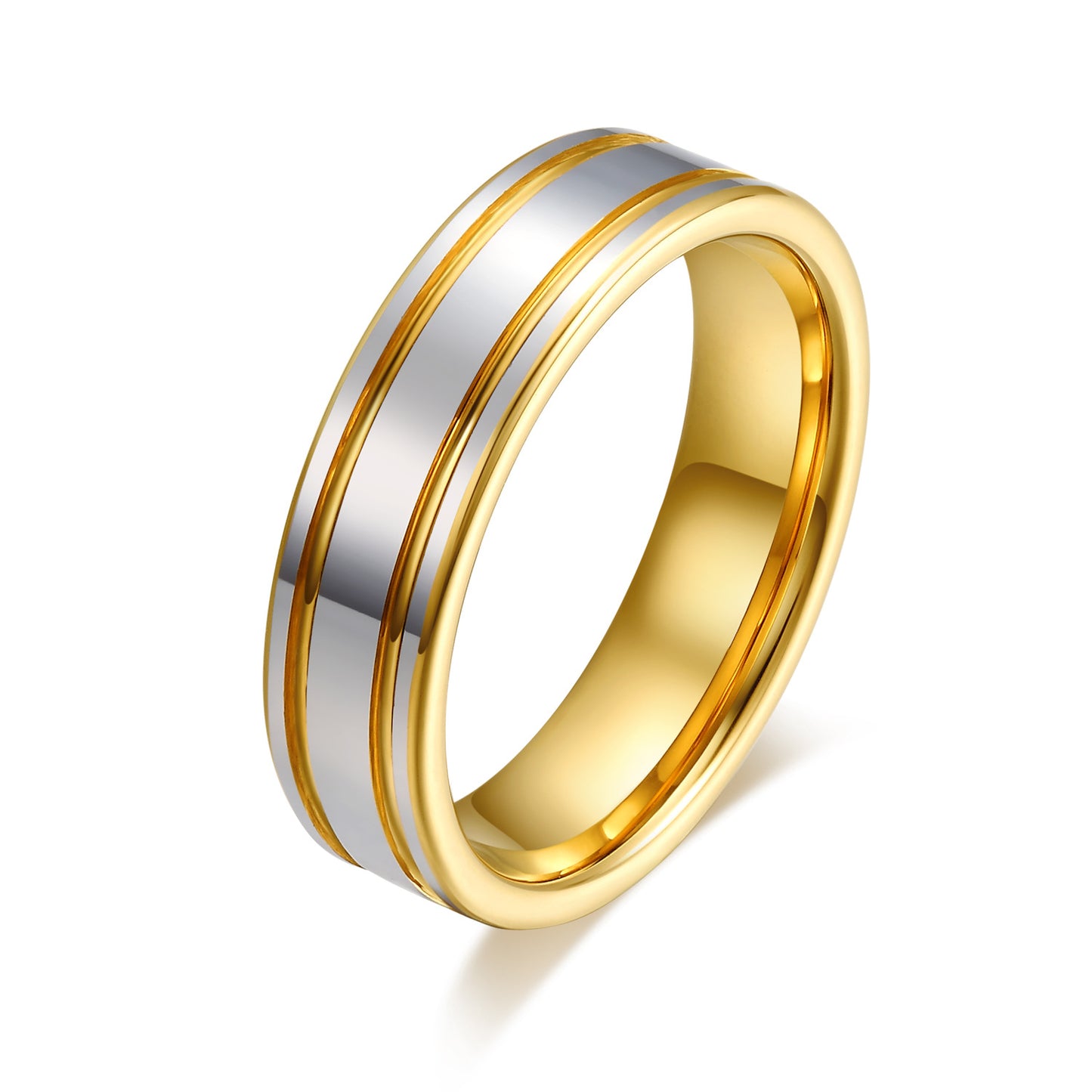 A Pair Of Tungsten Gold Rings For Women For Marriage Proposal Gold Ring