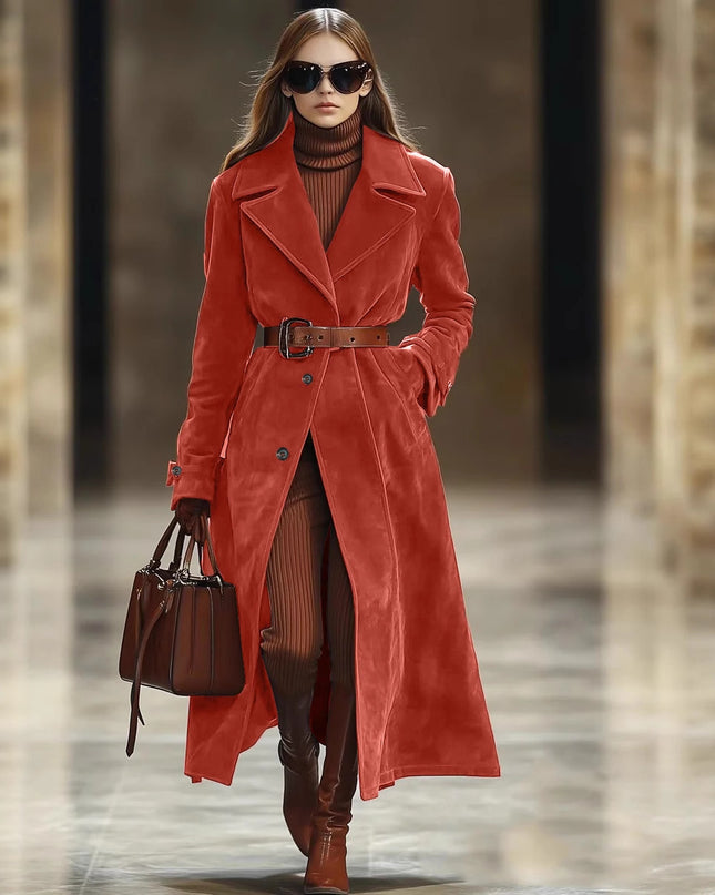 Solid-color fall/winter outerwear inspired by European and American style.