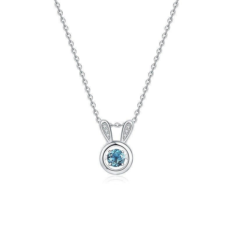 S925 Sterling Silver Natural Topaz Necklace