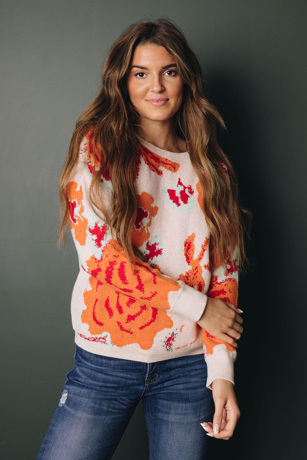 Archie Floral Crewneck Sweater-0