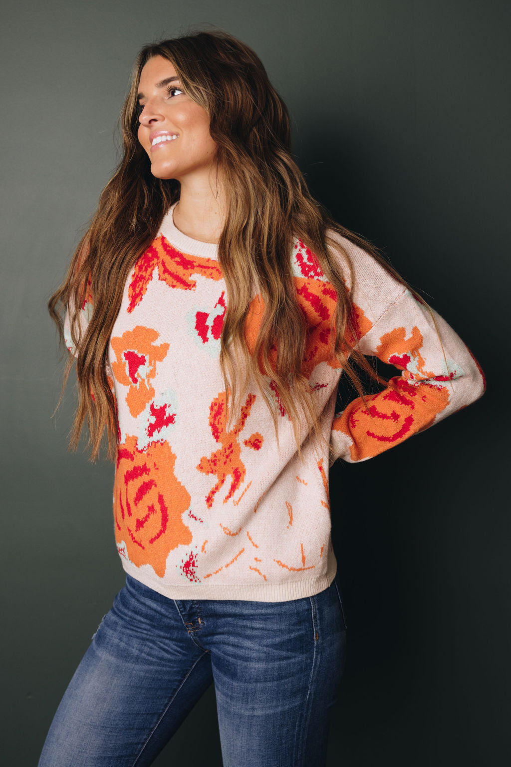 Archie Floral Crewneck Sweater-1