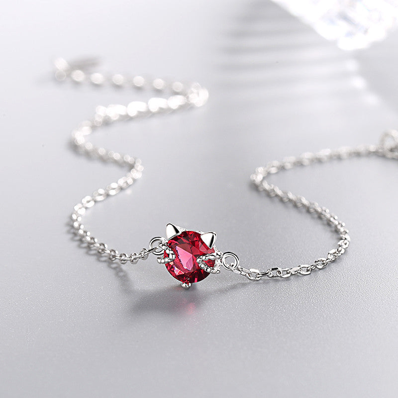 SAYCONA Sterling Silver Cat Bracelet