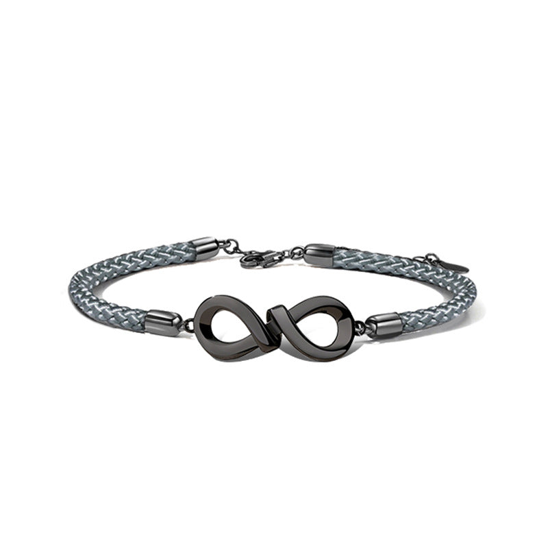 Saycona 925 Sterling Silver Mobius Couple Bracelet