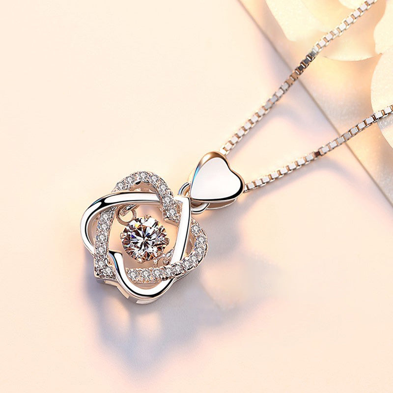 Saycona 925 Silver Plated Rose Gold Pendant