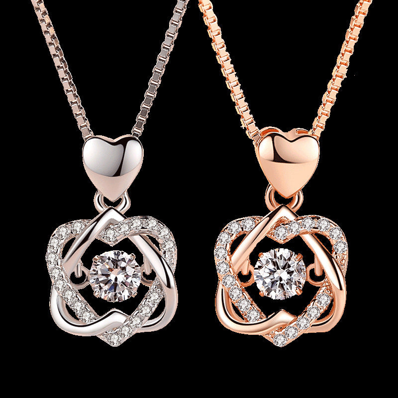 Saycona 925 Silver Plated Rose Gold Pendant