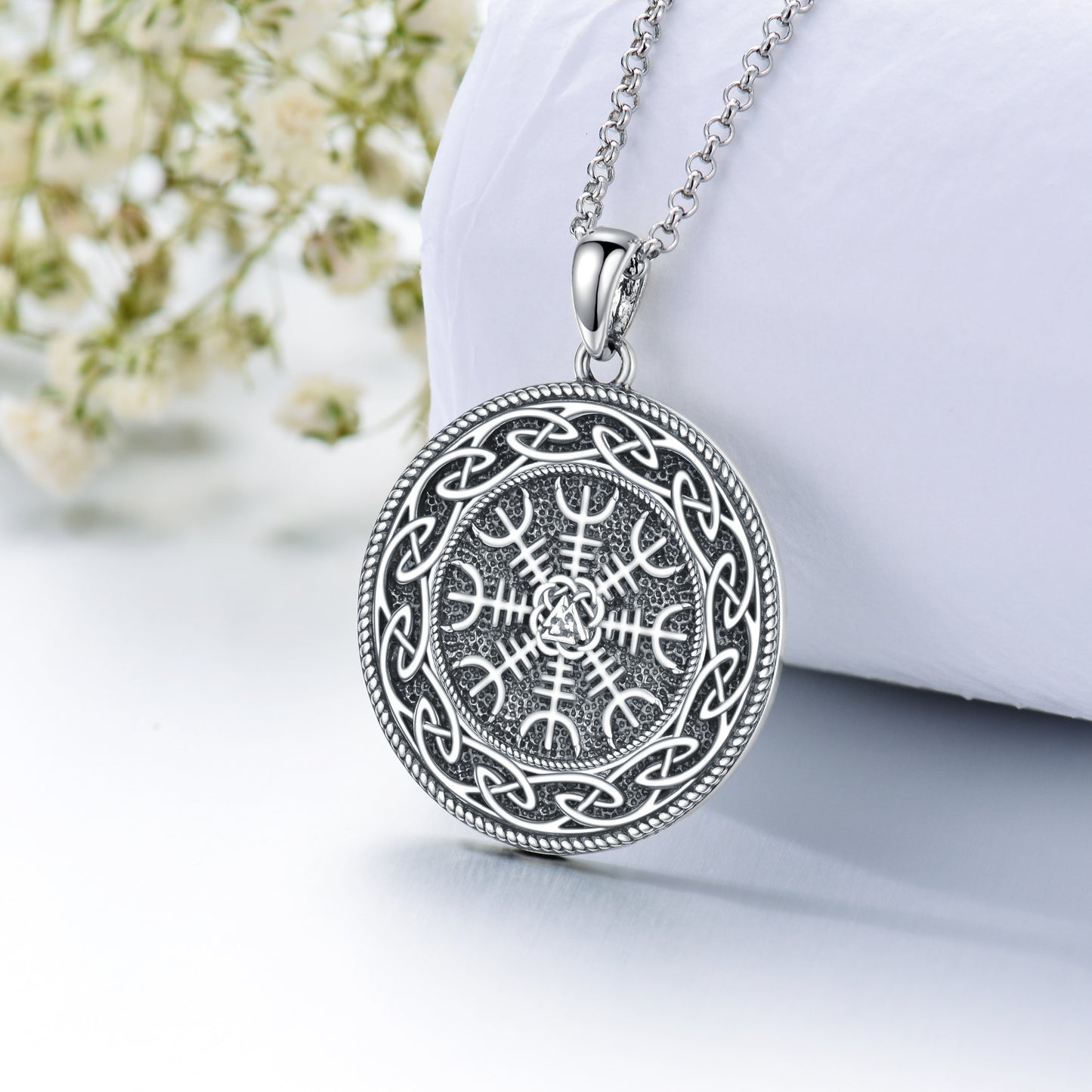 Viking Necklace Celtic Knot Necklace 925 Sterling Silver