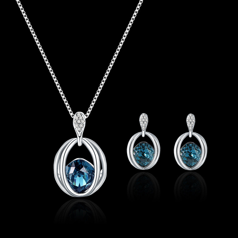 SAYCONA Crystal Jewelry Set