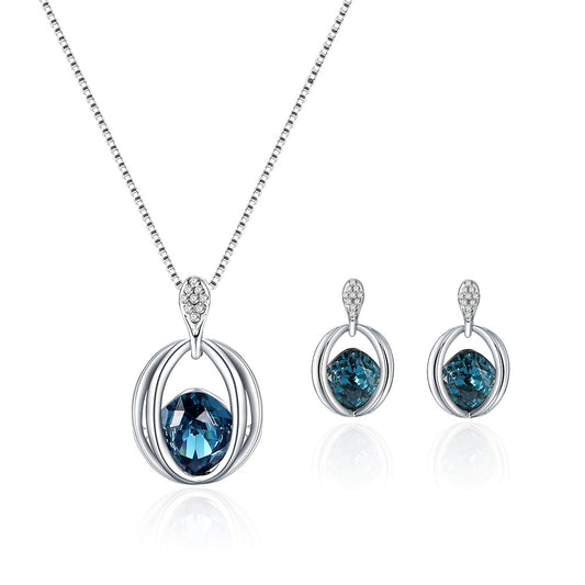 SAYCONA Crystal Jewelry Set