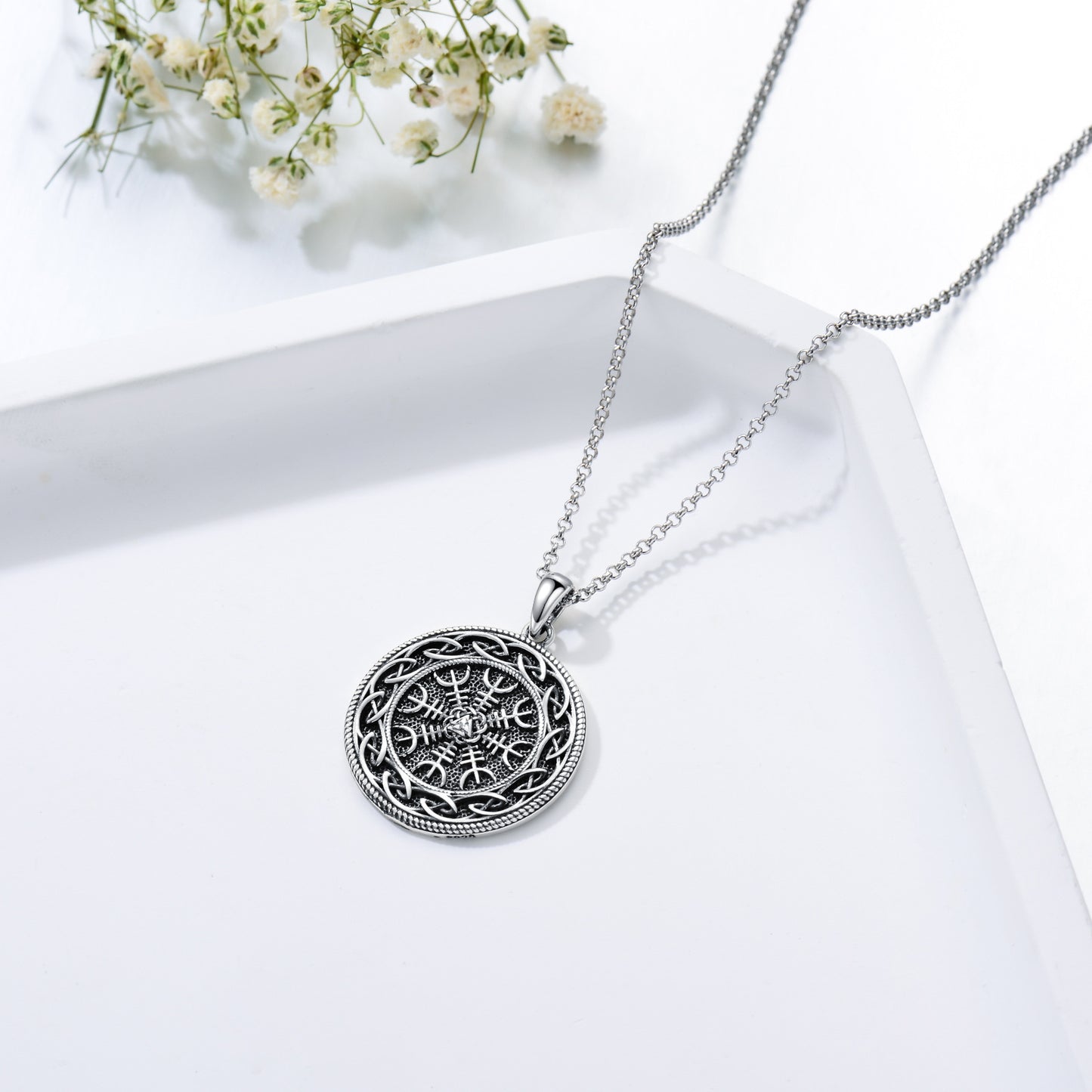Viking Necklace Celtic Knot Necklace 925 Sterling Silver