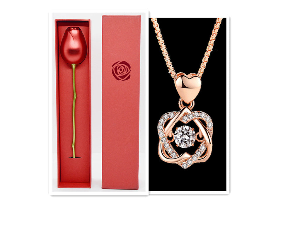 Saycona 925 Silver Plated Rose Gold Pendant